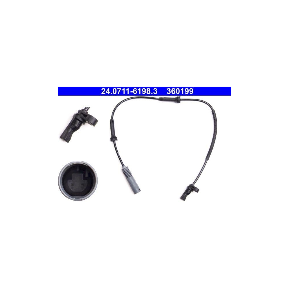 Sensor, Raddrehzahl ATE 24.0711-6198.3 f&uuml;r BMW, Vorderachse