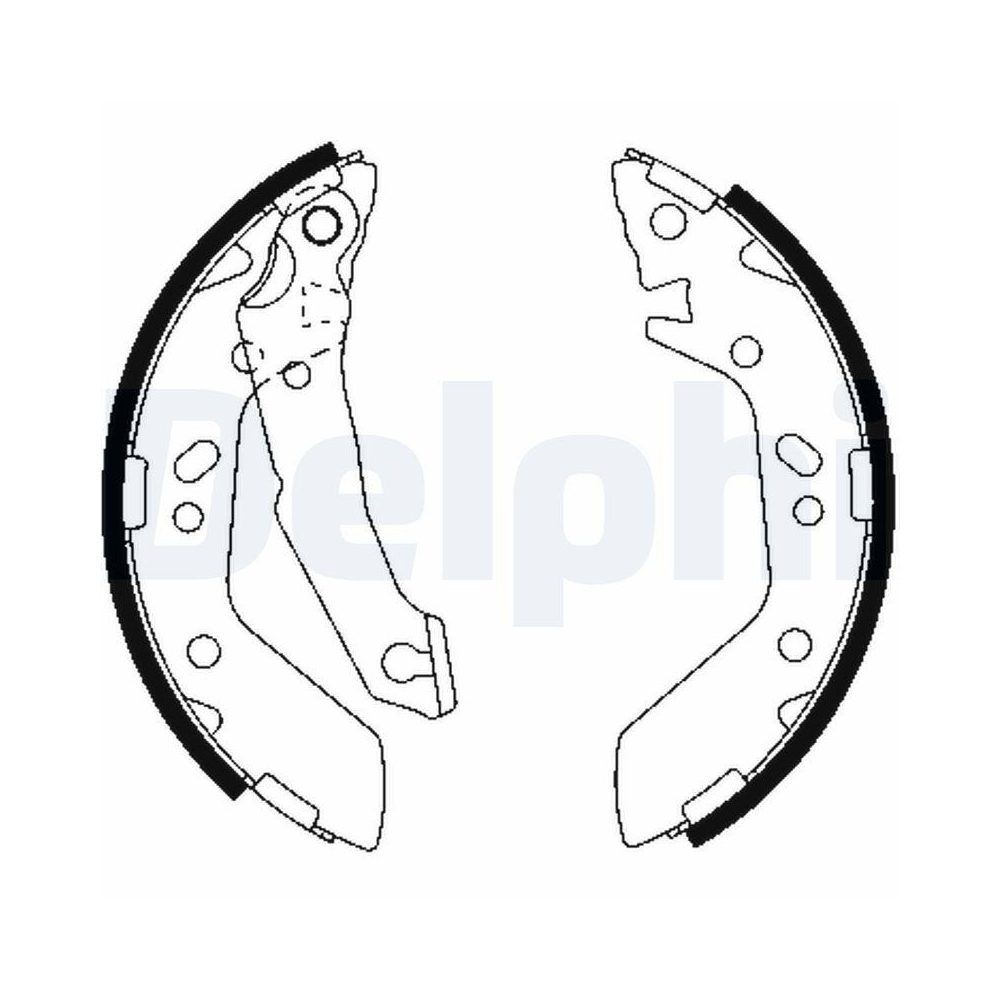 DELPHI LS1909 Bremsbackensatz f&uuml;r HYUNDAI, Hinterachse
