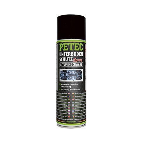 PETEC 5x 73150 Unterbodenschutz Bitumen Spray Schwarz 500 ml Rostschutz