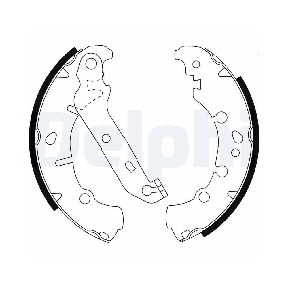 DELPHI LS1912 Bremsbackensatz f&uuml;r FORD MAZDA, Hinterachse