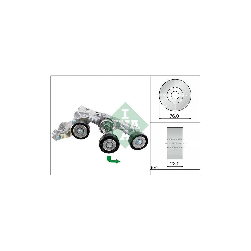 Riemenspanner, Keilrippenriemen Schaeffler INA 534 0338 10 für MERCEDES-BENZ