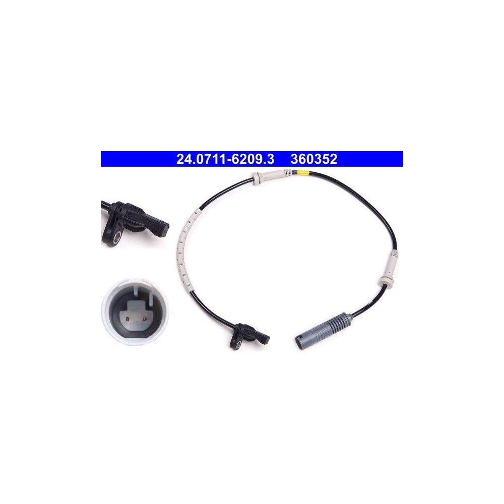 Sensor, Raddrehzahl ATE 24.0711-6209.3 f&uuml;r BMW, Vorderachse