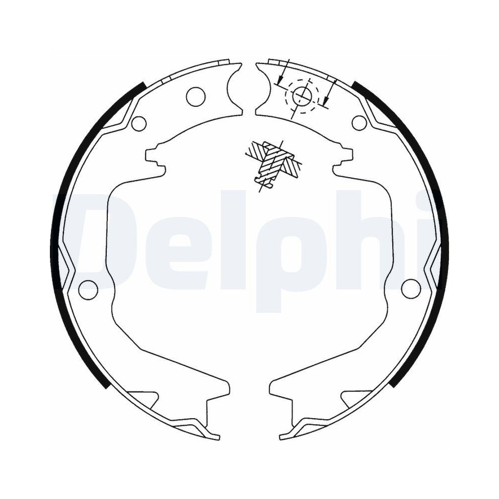 DELPHI LS1913 Bremsbackensatz, Feststellbremse für CHRYSLER MITSUBISHI