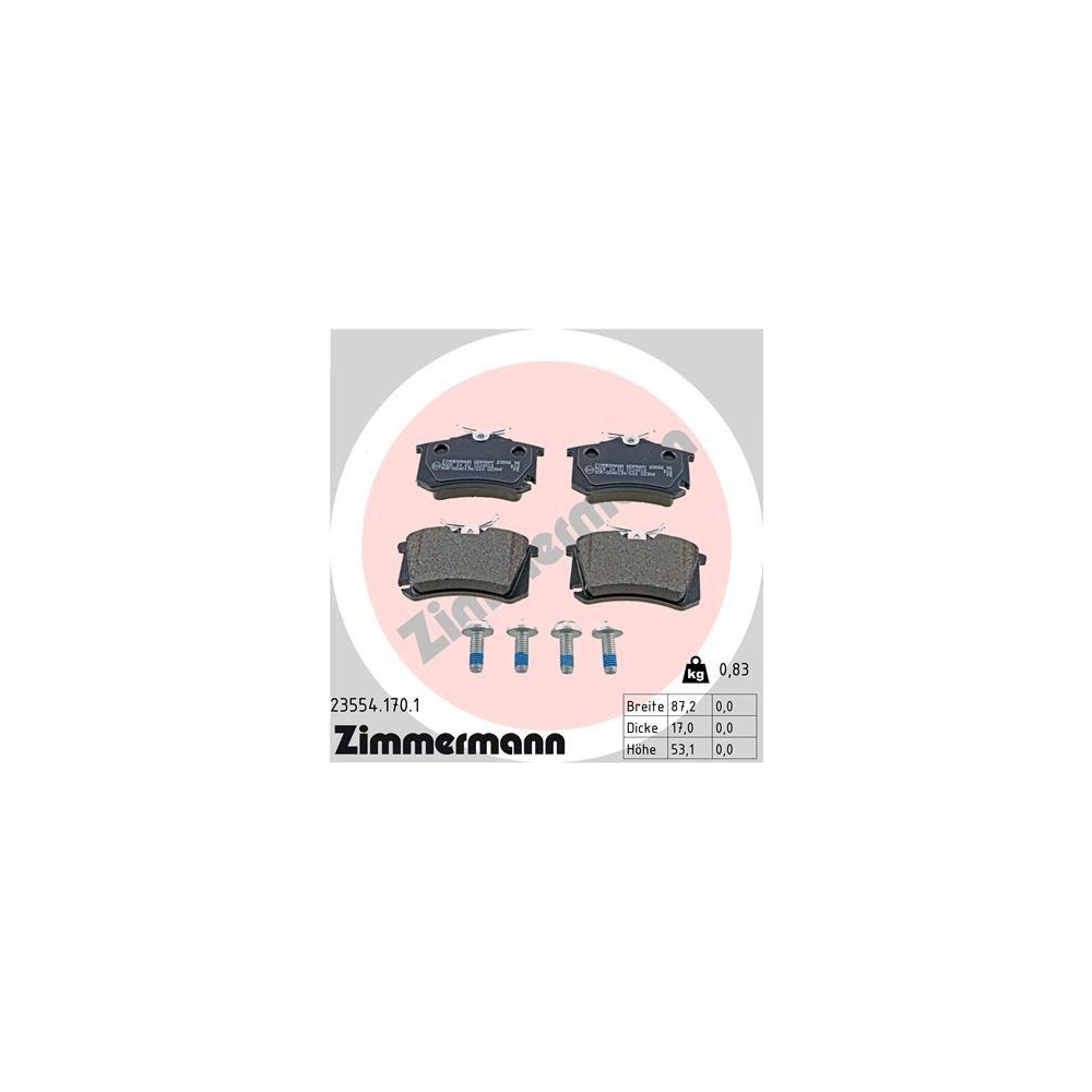 Bremsscheibe ZIMMERMANN 100.1235.20 COAT Z für VAG VW (FAW) VW (SVW) SKODA (SVW)