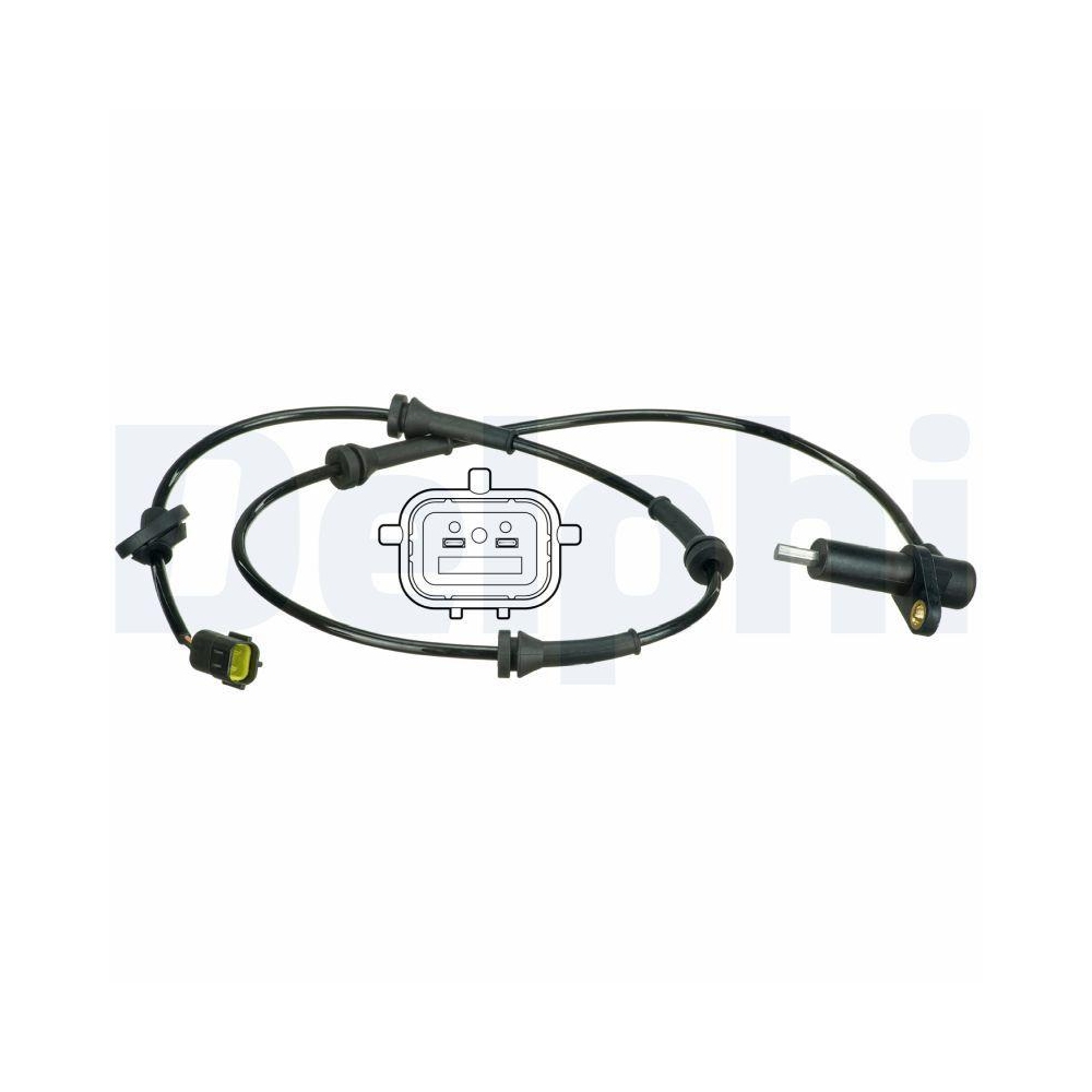 DELPHI SS20523 Sensor, Raddrehzahl f&uuml;r KIA, Hinterachse links, Vorderachse links