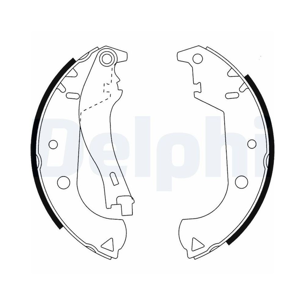 DELPHI LS1916 Bremsbackensatz f&uuml;r FIAT, Hinterachse