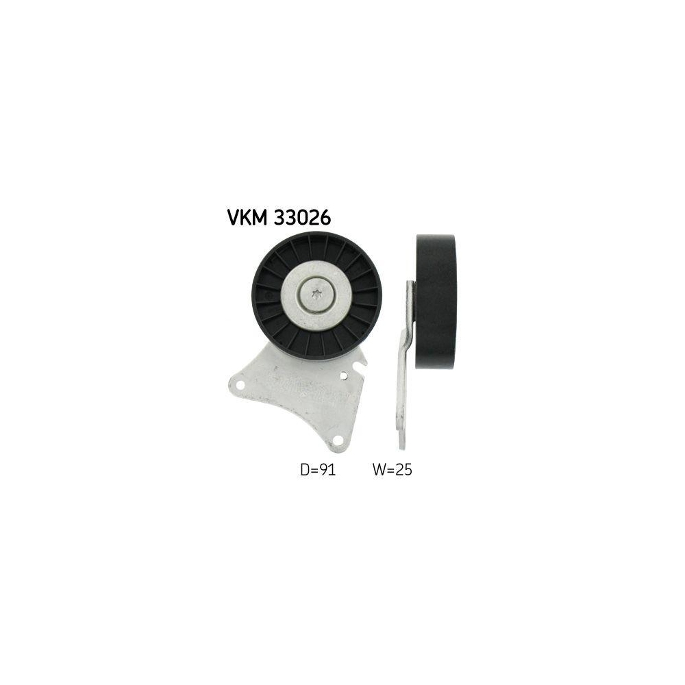 Umlenk-/F&uuml;hrungsrolle, Keilrippenriemen SKF VKM 33026 f&uuml;r CITRO&Euml;N PEUGEOT, links