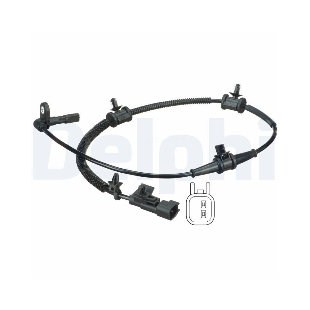 DELPHI SS20358 Sensor, Raddrehzahl f&uuml;r CHEVROLET GENERAL MOTORS, Vorderachse