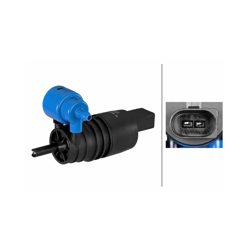 HELLA Waschwasserpumpe, Scheibenreinigung 8TW 006 848-761 für CITROËN PEUGEOT VW