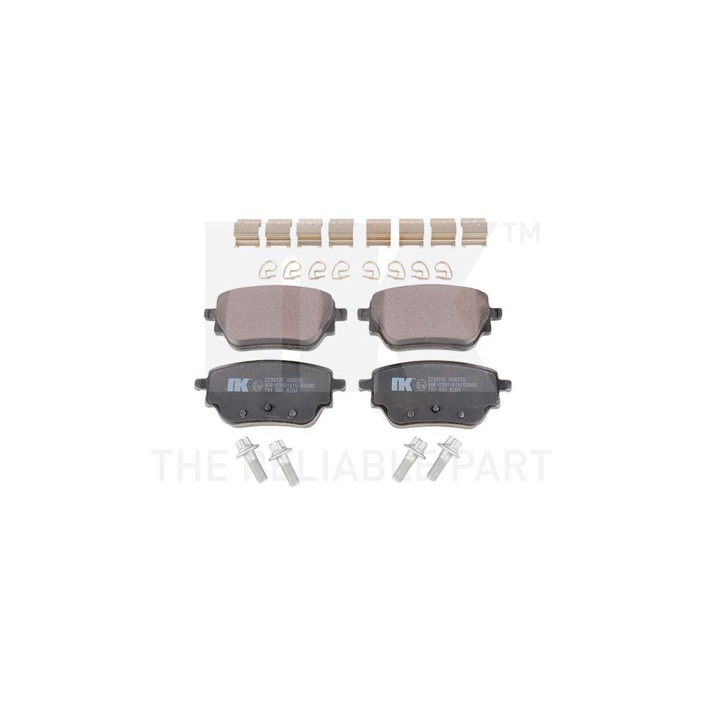 Bremsbelagsatz, Scheibenbremse NK 2233105 f&uuml;r MERCEDES-BENZ, Hinterachse