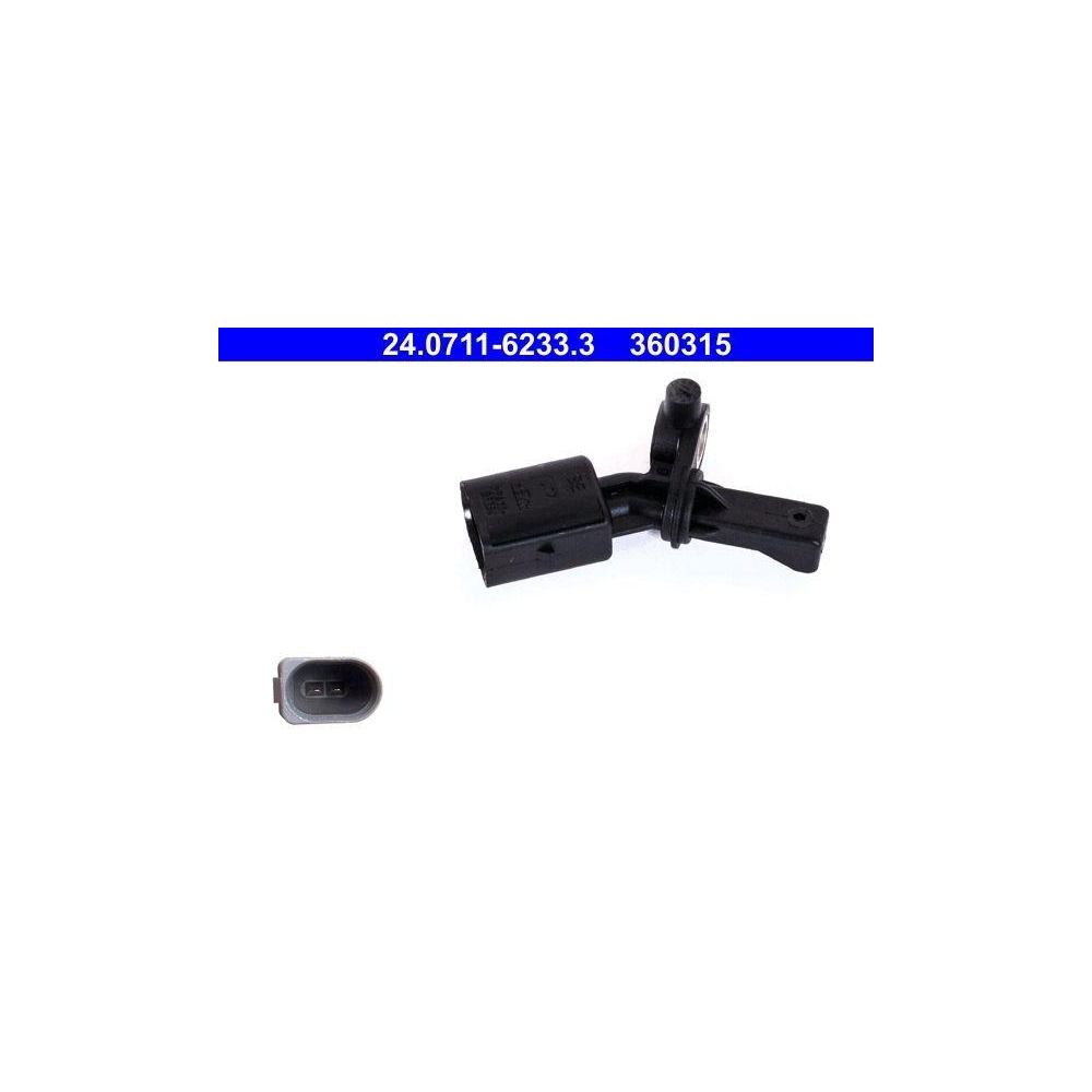 Sensor, Raddrehzahl ATE 24.0711-6233.3 f&uuml;r SEAT SKODA VAG, Hinterachse links