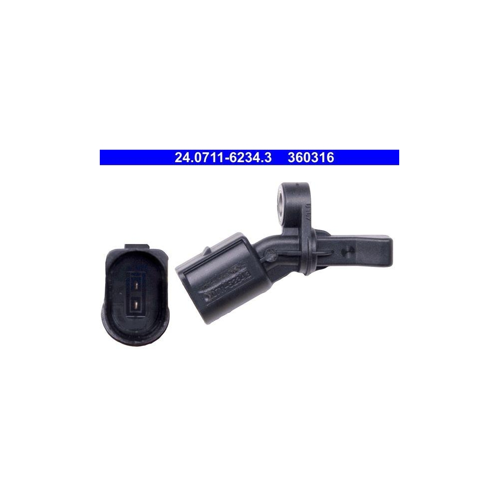 Sensor, Raddrehzahl ATE 24.0711-6234.3 f&uuml;r SEAT SKODA VAG, Hinterachse rechts