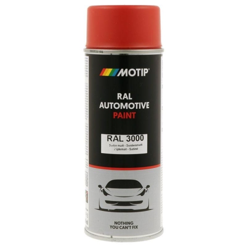 MOTIP 880129 Lack RAL Farbe Automotive RAL 3000 SeidenMatt 400 ml f&uuml;r