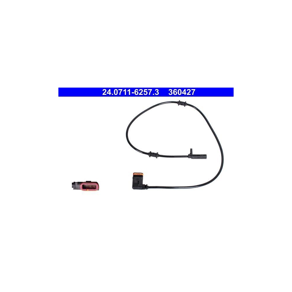 Sensor, Raddrehzahl ATE 24.0711-6257.3 f&uuml;r MERCEDES-BENZ, Hinterachse links