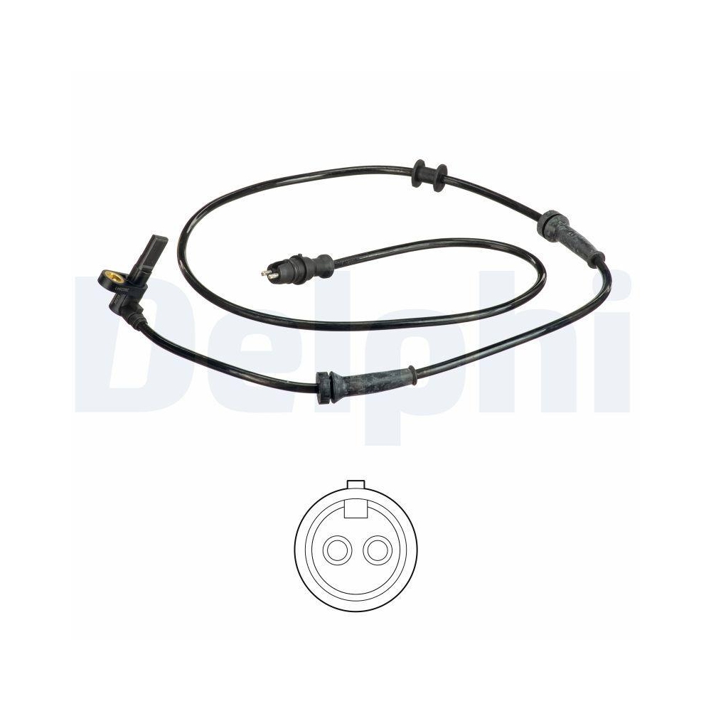 DELPHI SS20576 Sensor, Raddrehzahl für ALFA ROMEO FIAT LANCIA, Vorderachse links