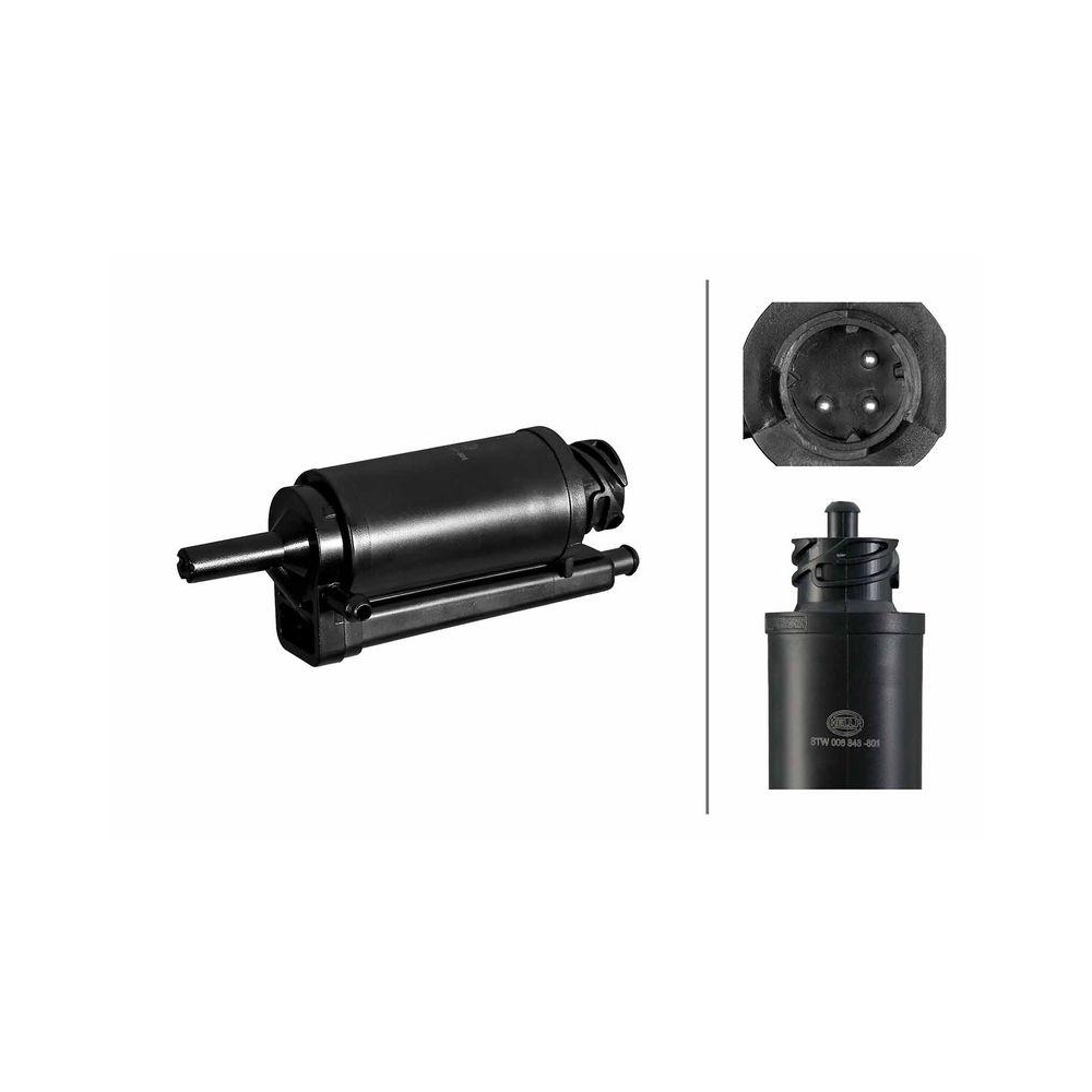 HELLA Waschwasserpumpe, Scheibenreinigung 8TW 006 848-801 für MAN SCANIA, vorne