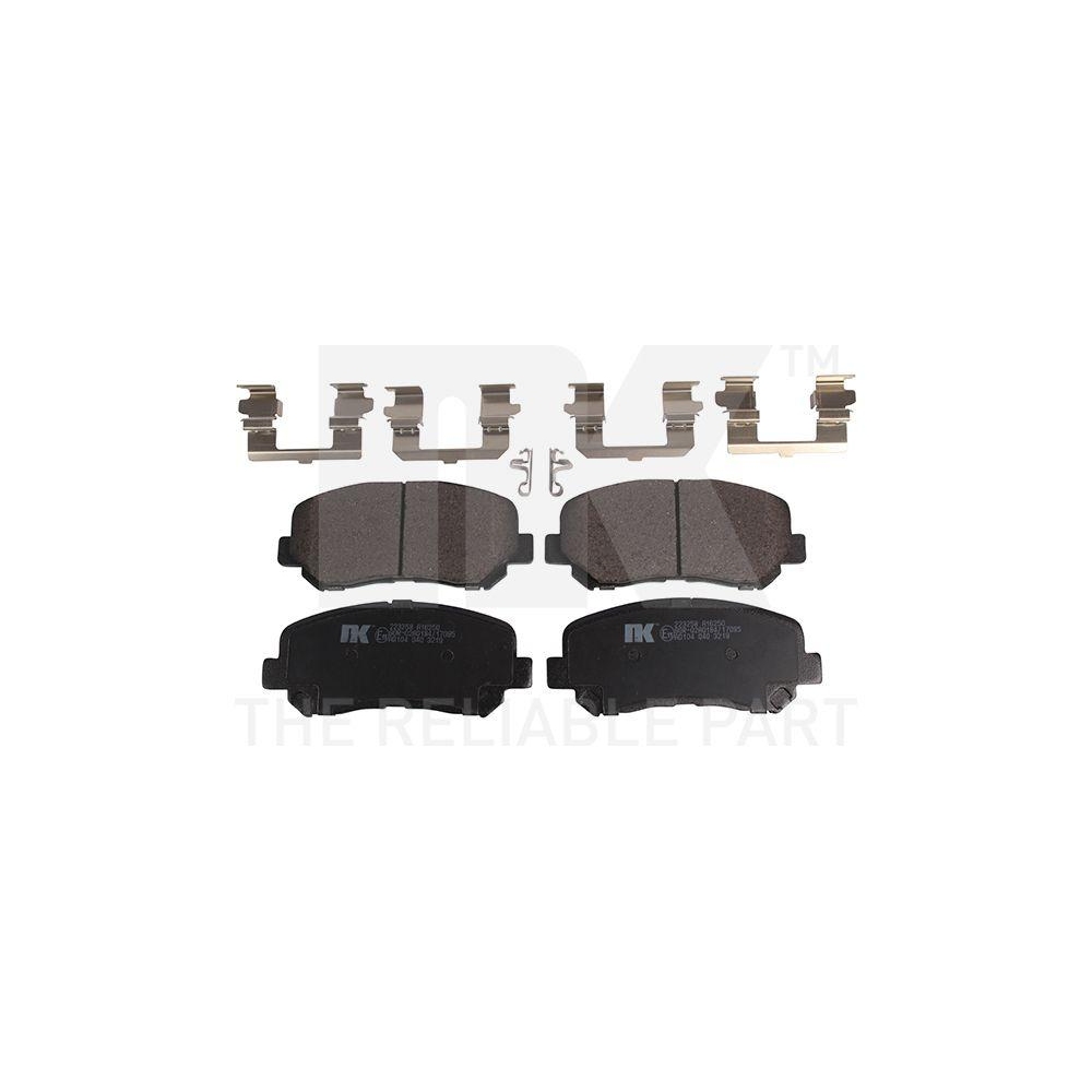 Bremsbelagsatz, Scheibenbremse NK 223258 f&uuml;r MAZDA, Vorderachse