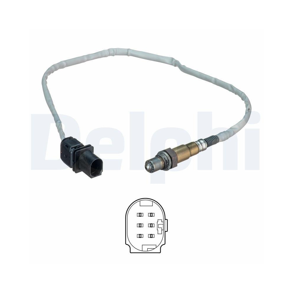 DELPHI ES20541-12B1 Lambdasonde f&uuml;r AUDI SEAT SKODA VW VAG HITACHI, vorne links