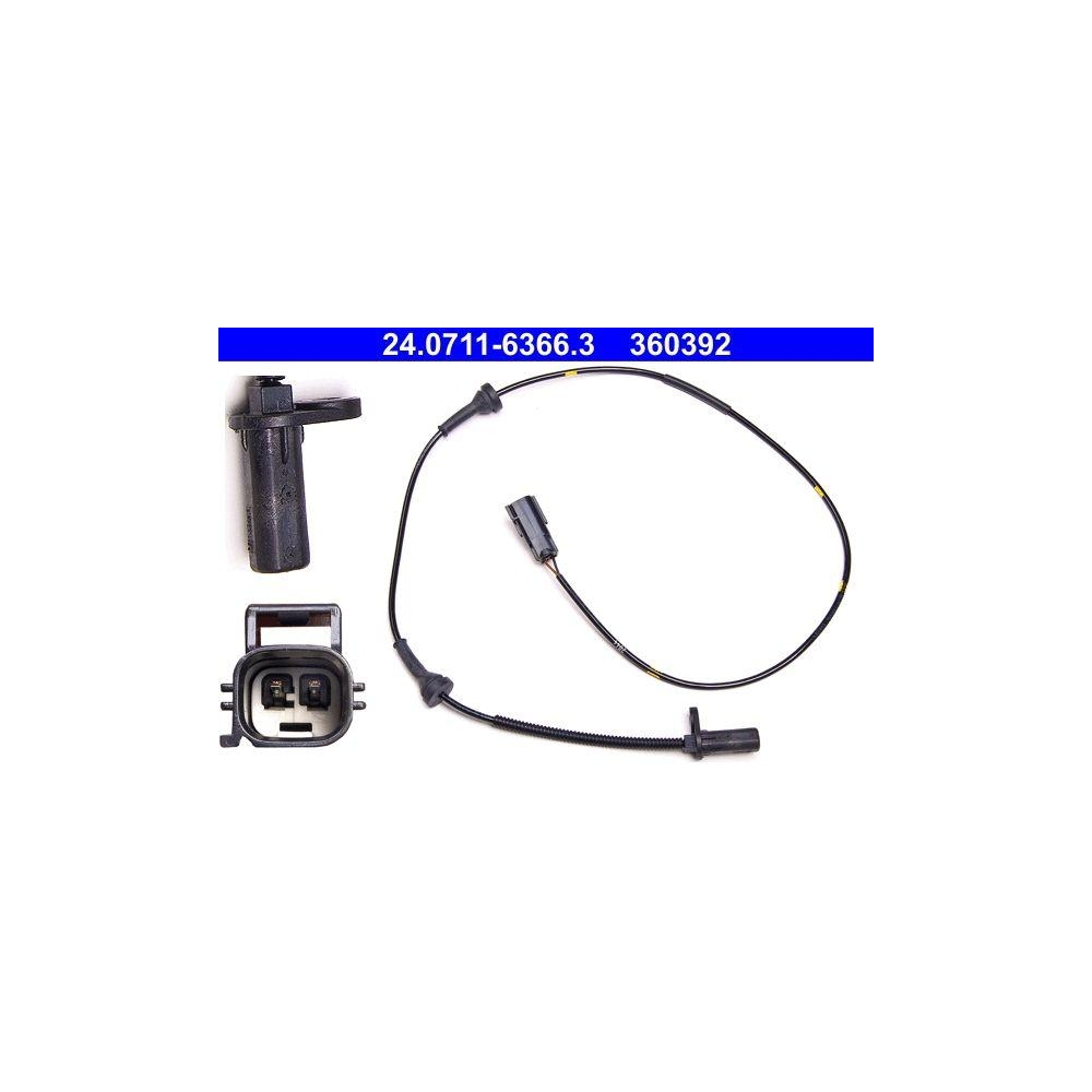 Sensor, Raddrehzahl ATE 24.0711-6366.3 f&uuml;r VOLVO, Vorderachse links