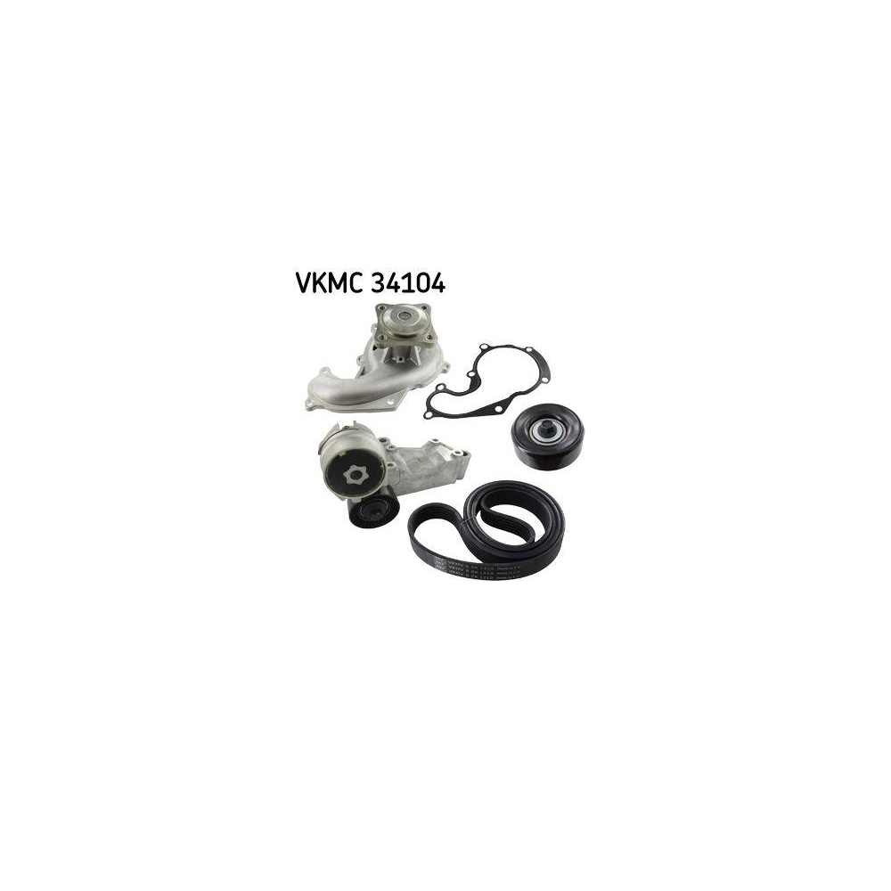 Wasserpumpe + Keilrippenriemensatz SKF VKMC 34104 f&uuml;r CHRYSLER DODGE FORD TOYOTA