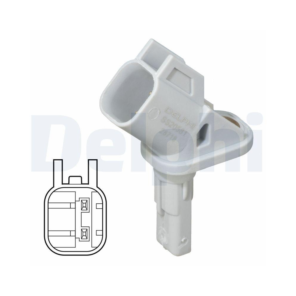 DELPHI SS20581 Sensor, Raddrehzahl f&uuml;r VOLVO, Vorderachse, Vorderachse links