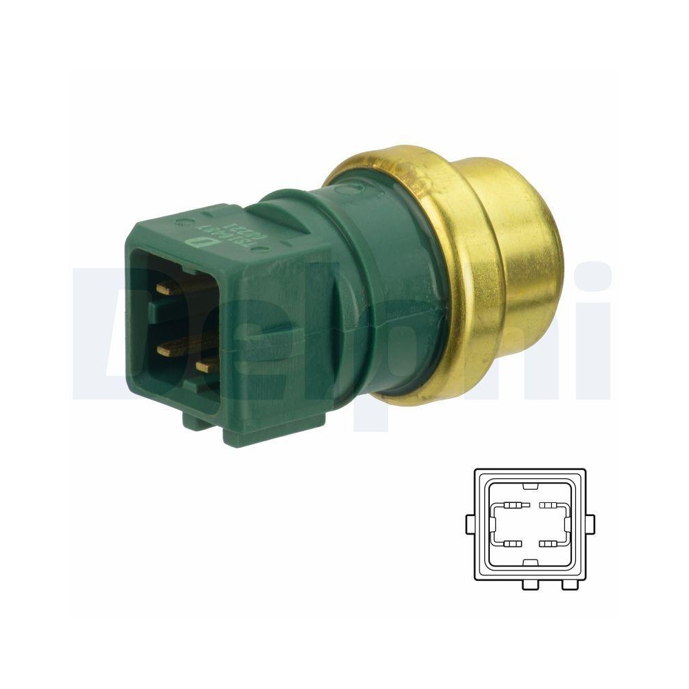 DELPHI TS10487 Sensor, K&uuml;hlmitteltemperatur f&uuml;r RENAULT, oben, unten