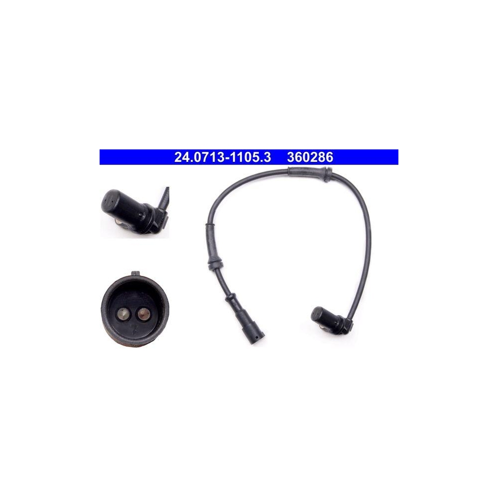 Sensor, Raddrehzahl ATE 24.0713-1105.3 f&uuml;r RENAULT, Hinterachse