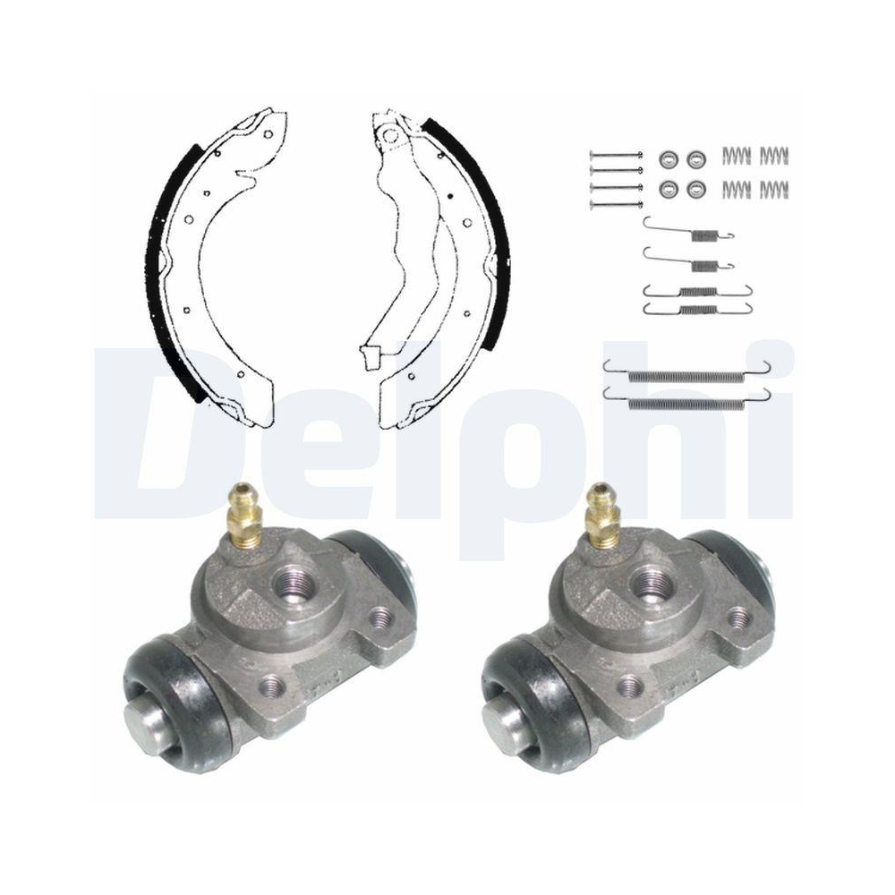 Bremsbackensatz DELPHI KP903 für PEUGEOT, Hinterachse