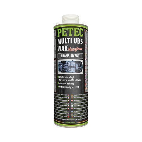PETEC 5x 73410 Multi UBS Wax Translucent 1000 ml Unterbodenschutz Wachs