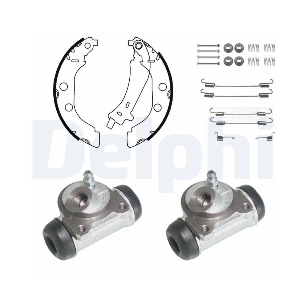 Bremsbackensatz DELPHI KP904 für PEUGEOT, Hinterachse