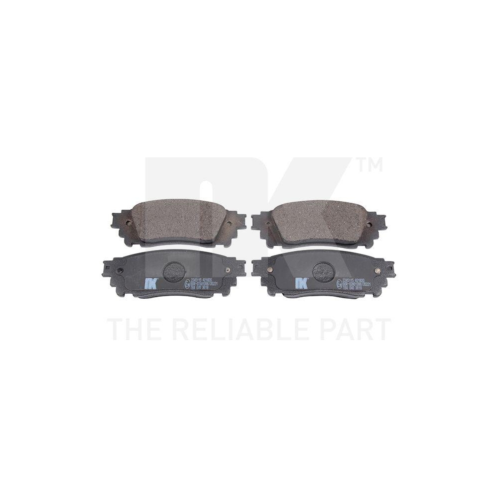 Bremsbelagsatz, Scheibenbremse NK 2245115 f&uuml;r LEXUS, Hinterachse