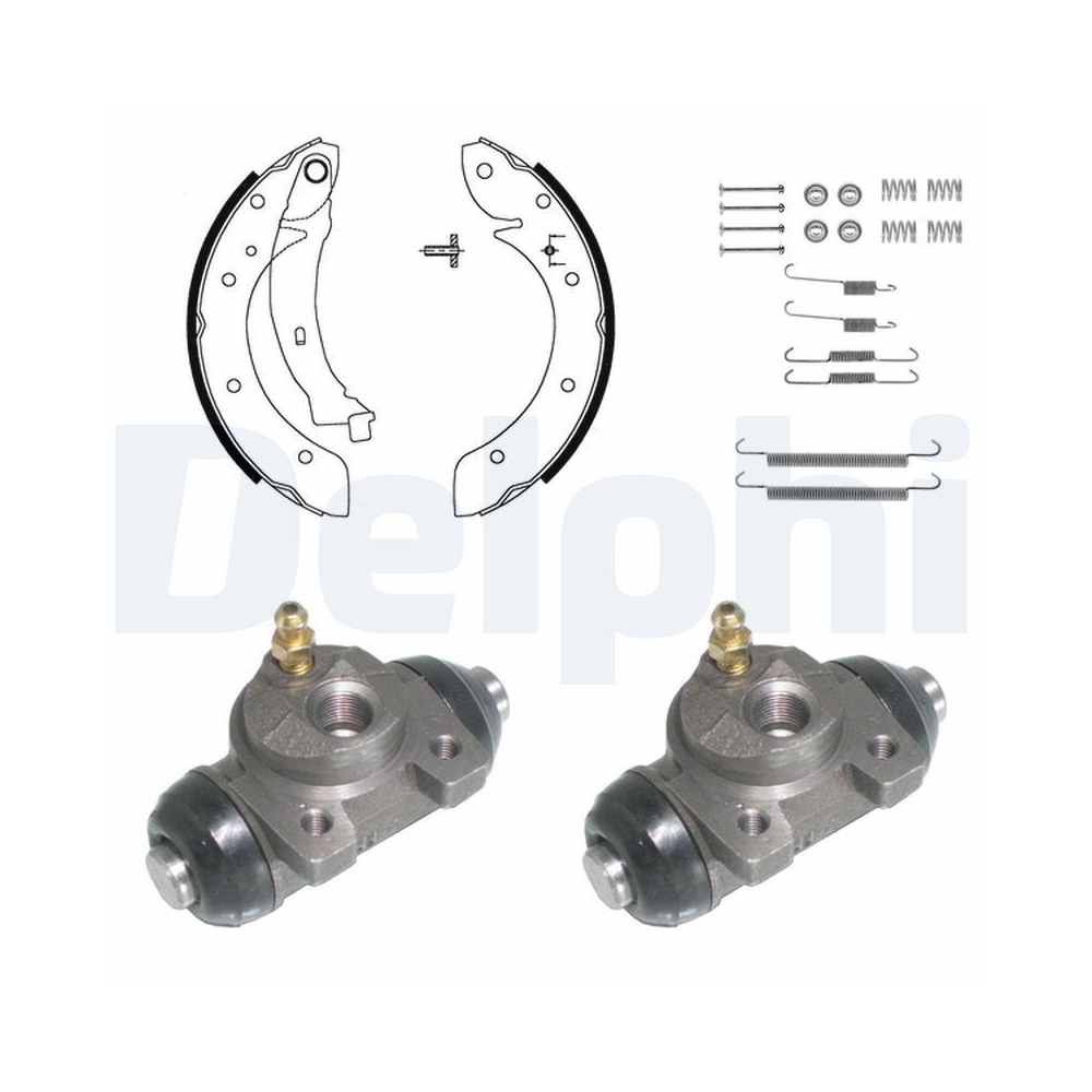 DELPHI KP908 Bremsbackensatz f&uuml;r CITRO&Euml;N PEUGEOT, Hinterachse