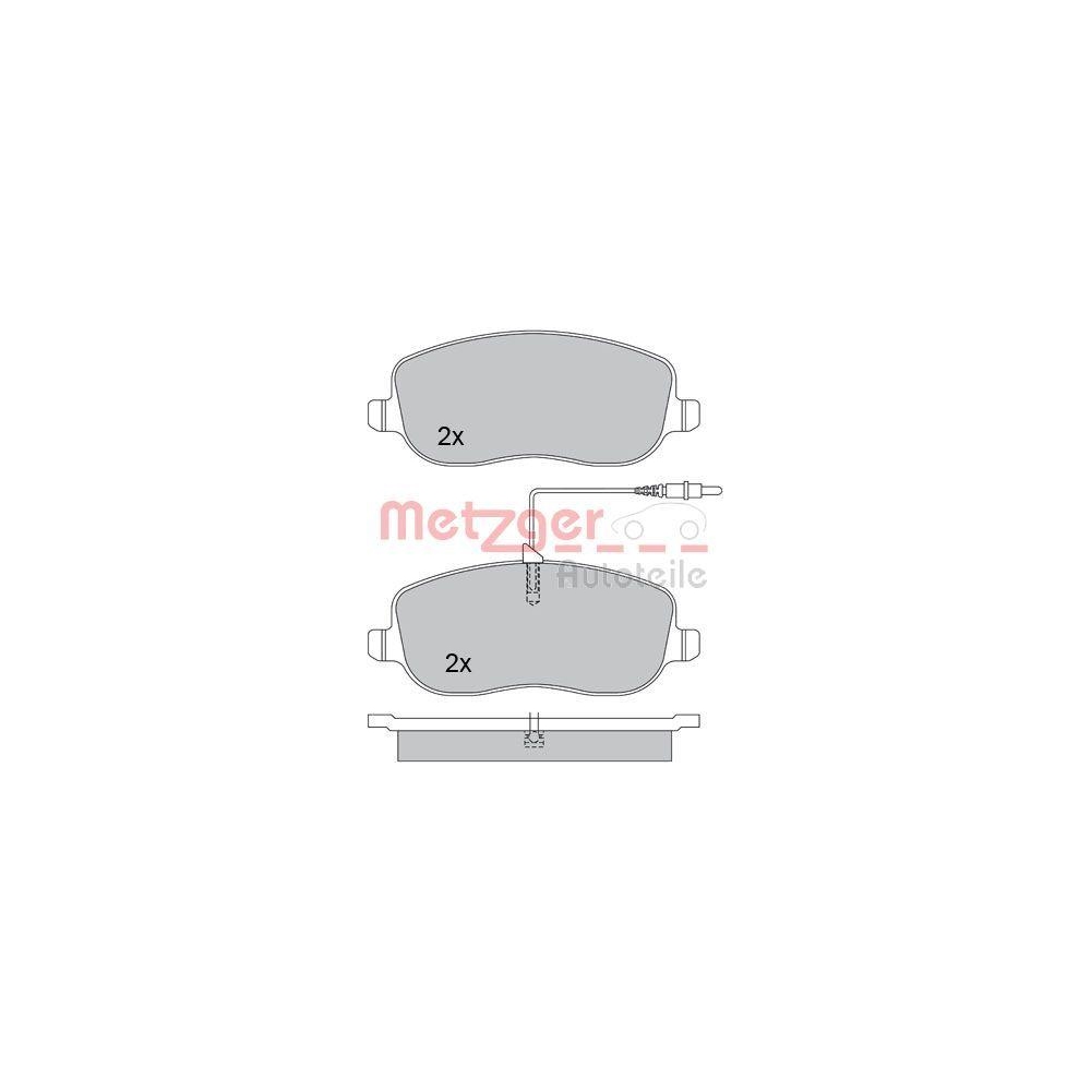 Bremsbelagsatz, Scheibenbremse METZGER 1170232 f&uuml;r CITRO&Euml;N FIAT PEUGEOT