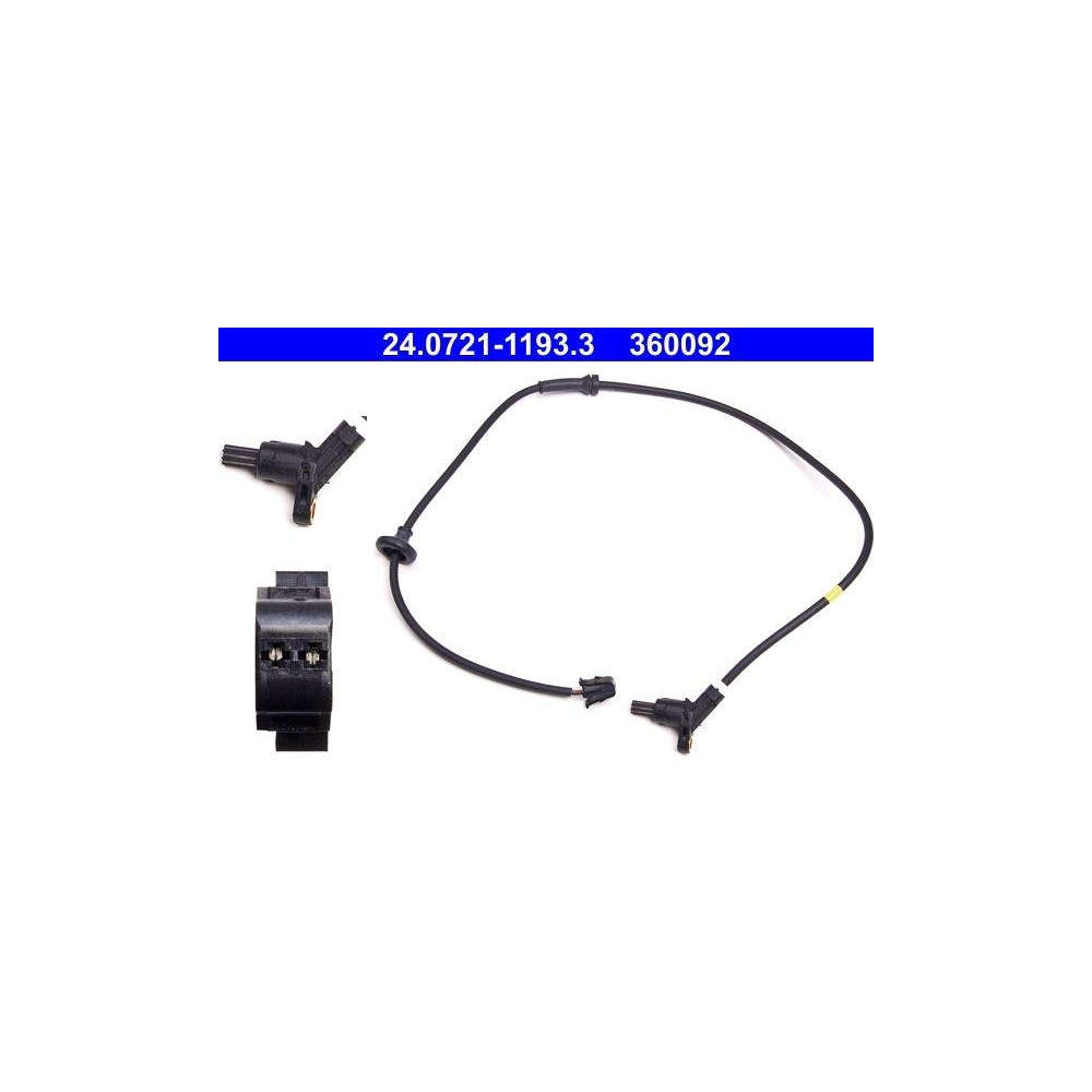 Sensor, Raddrehzahl ATE 24.0721-1193.3 f&uuml;r VAG, Hinterachse