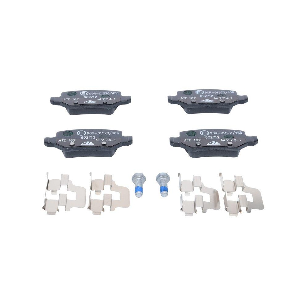 Bremsbelagsatz, Scheibenbremse ATE 13.0460-2712.2 f&uuml;r MERCEDES-BENZ, Hinterachse