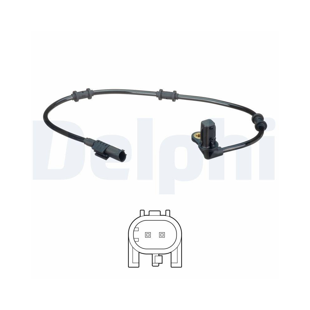 DELPHI SS20593 Sensor, Raddrehzahl f&uuml;r MERCEDES-BENZ, Hinterachse rechts