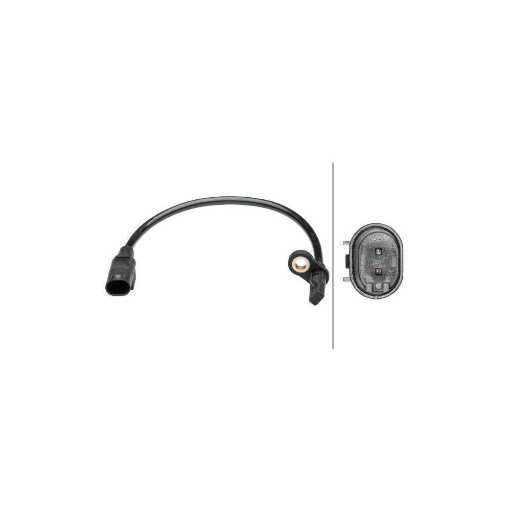 HELLA Sensor, Raddrehzahl 6PU 012 679-551 f&uuml;r MERCEDES-BENZ, Hinterachse