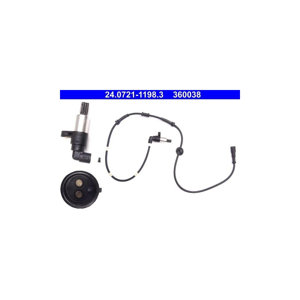 Sensor, Raddrehzahl ATE 24.0721-1198.3 f&uuml;r FIAT, Hinterachse rechts