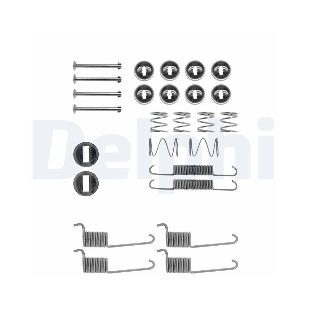 Zubehörsatz, Bremsbacken DELPHI LY1196 für MERCEDES-BENZ, Hinterachse