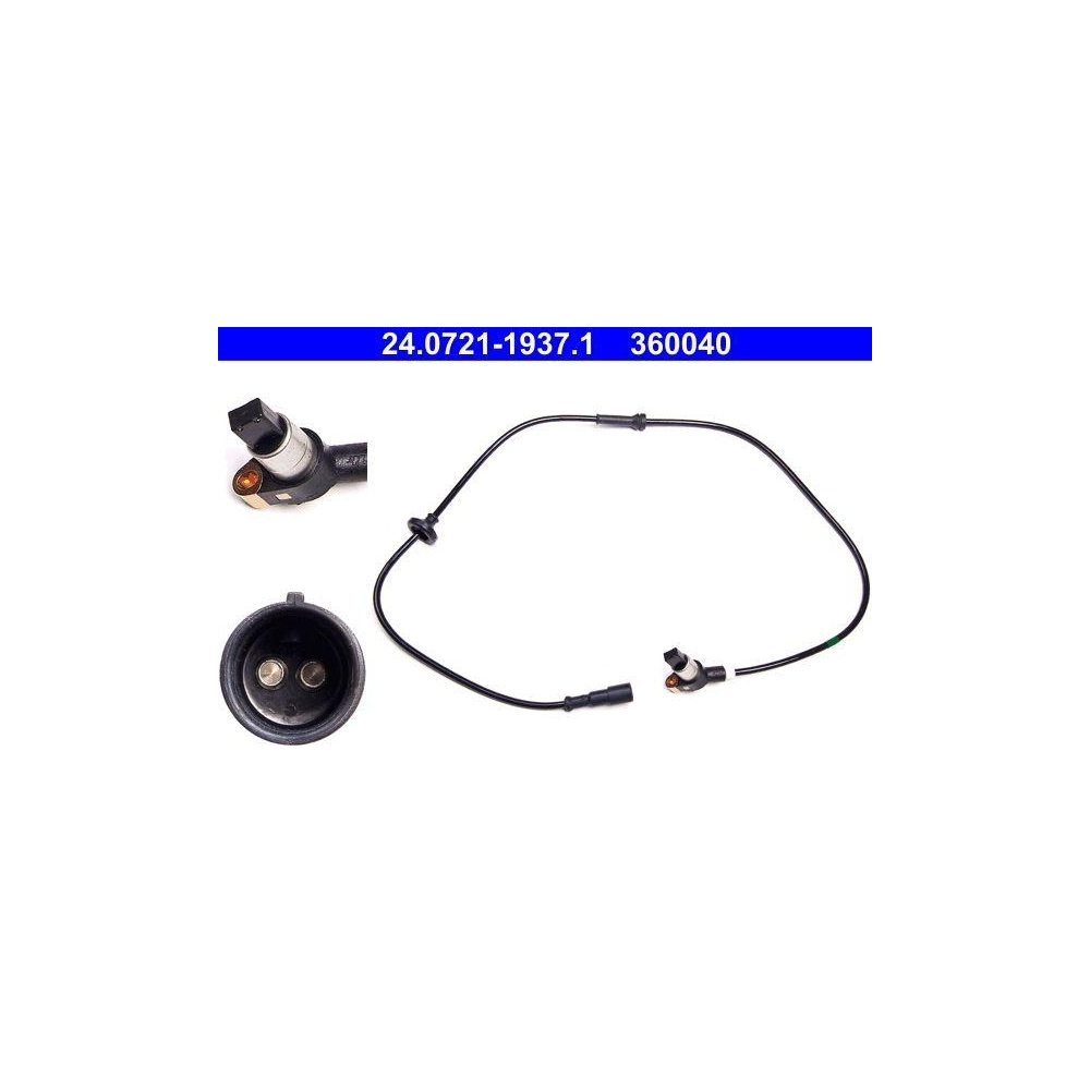Sensor, Raddrehzahl ATE 24.0721-1937.1 f&uuml;r VAG, Hinterachse