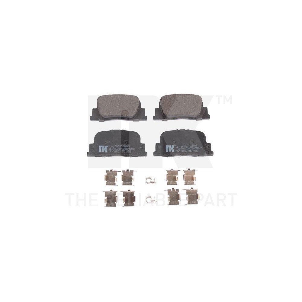 Bremsbelagsatz, Scheibenbremse NK 224597 f&uuml;r TOYOTA LEXUS, Hinterachse