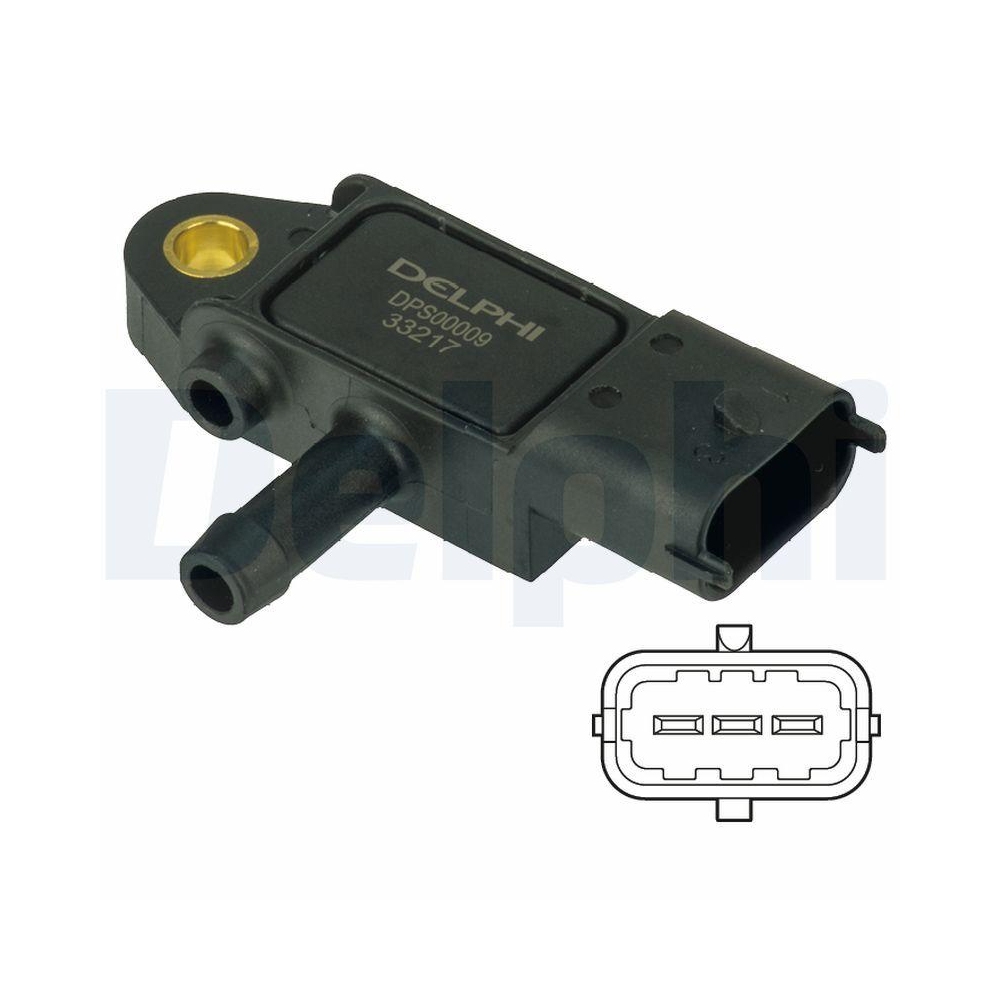 Sensor, Abgasdruck DELPHI DPS00009 für FIAT OPEL SAAB SUZUKI VAUXHALL CADILLAC
