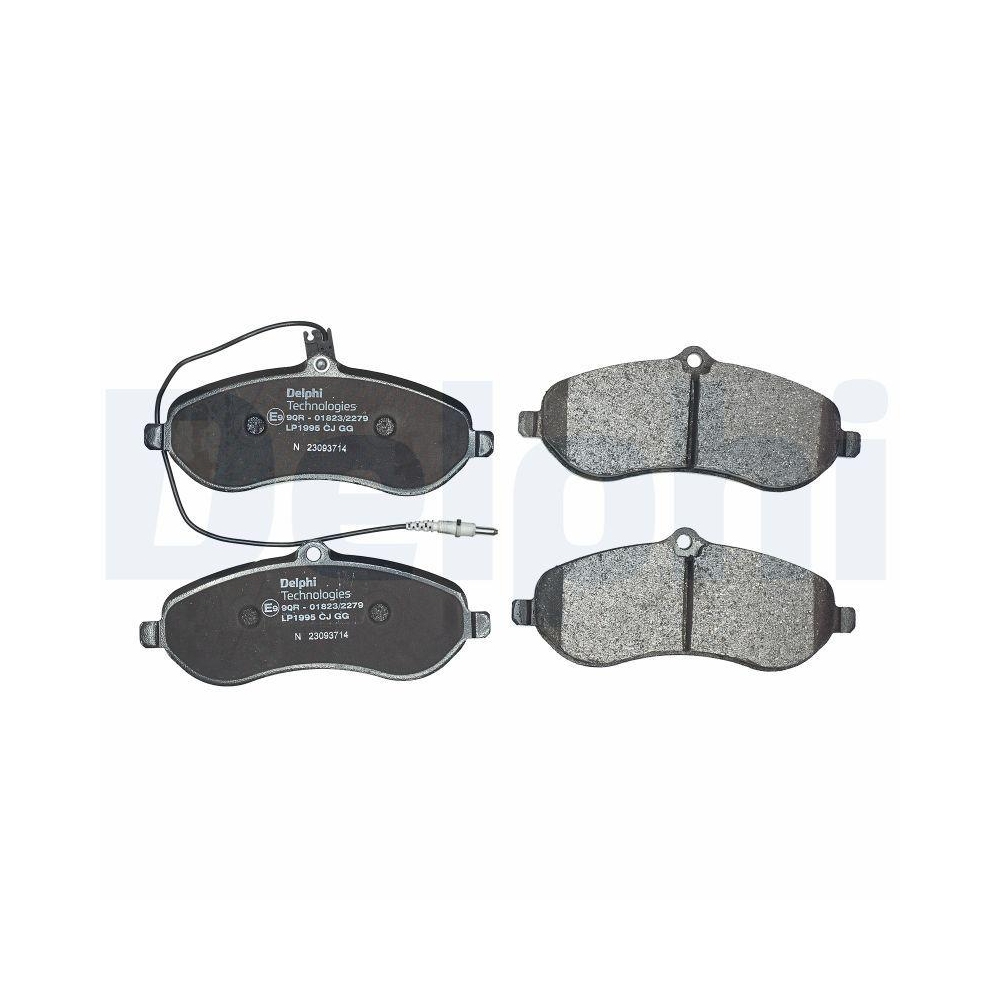 DELPHI LP1995 Bremsbelagsatz, Scheibenbremse f&uuml;r CITRO&Euml;N FIAT PEUGEOT TOYOTA