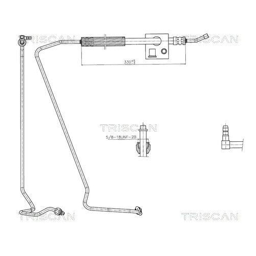 TRISCAN 8516 16051 Hydraulikschlauch, Lenkung f&uuml;r FORD