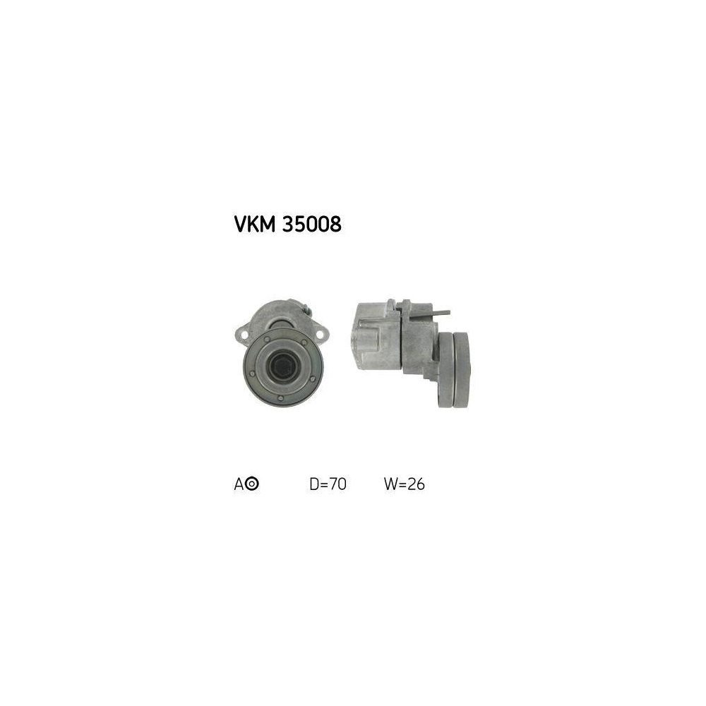 Riemenspanner, Keilrippenriemen SKF VKM 35008 f&uuml;r OPEL VAUXHALL, links, mitte