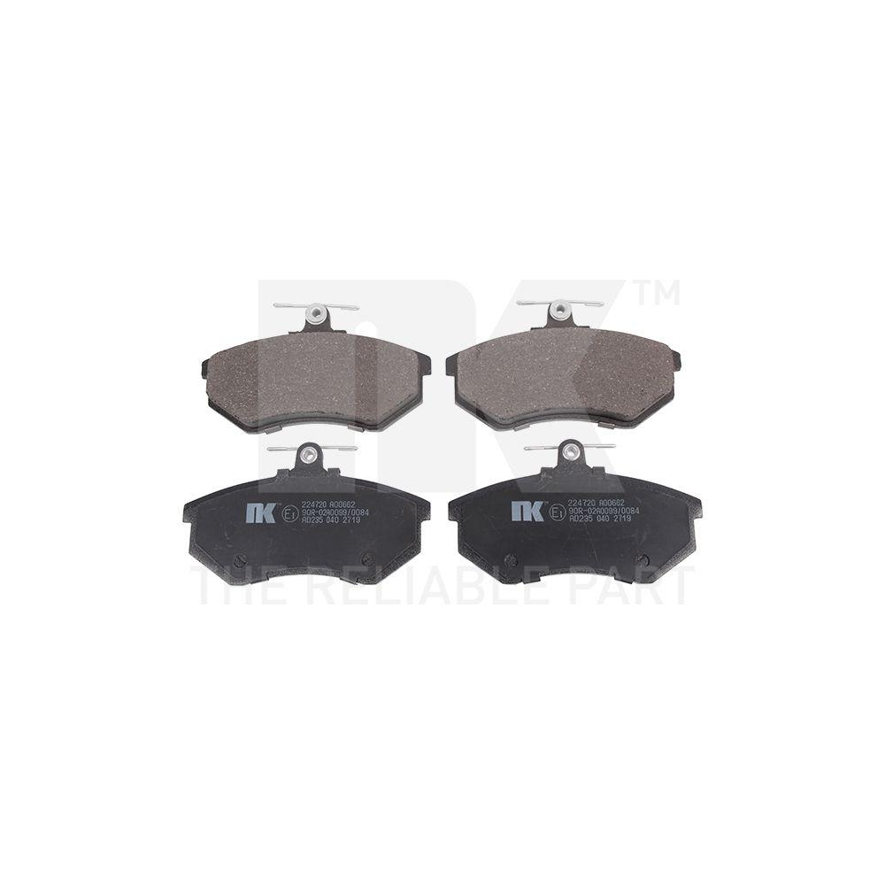 Bremsbelagsatz, Scheibenbremse NK 224720 f&uuml;r AUDI SEAT SKODA VW, Vorderachse