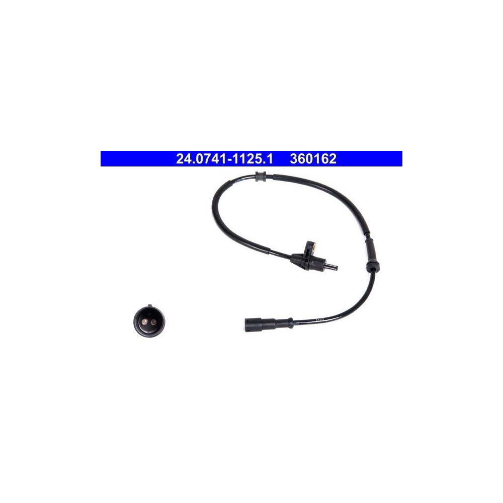 Sensor, Raddrehzahl ATE 24.0741-1125.1 f&uuml;r RENAULT, Hinterachse links