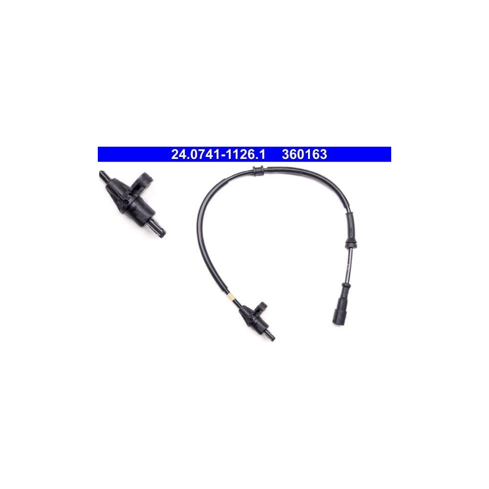Sensor, Raddrehzahl ATE 24.0741-1126.1 f&uuml;r RENAULT, Hinterachse rechts