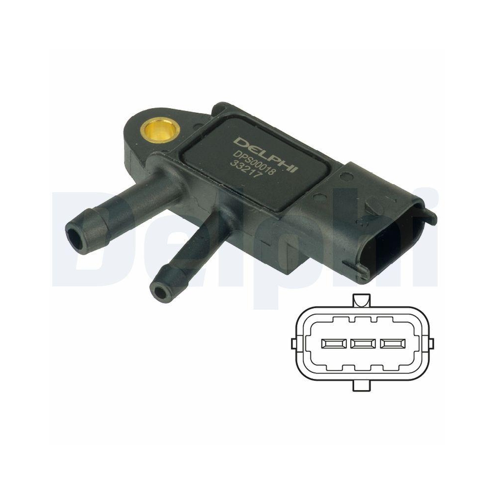 Sensor, Abgasdruck DELPHI DPS00018 für OPEL SUZUKI VAUXHALL GENERAL MOTORS