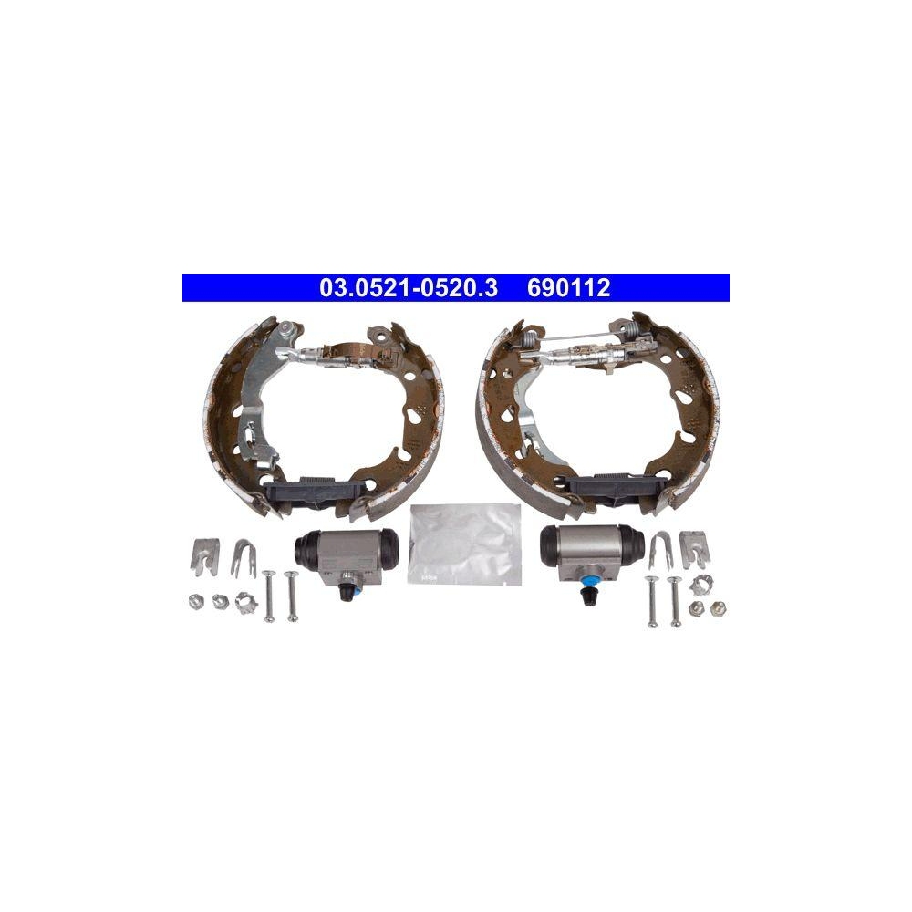 Bremsbackensatz ATE 03.0521-0520.3 Original ATE TopKit f&uuml;r, Hinterachse